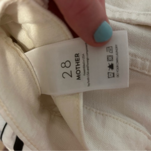 MOTHER Insider Crop Step Fray Striped Jeans - Picture 6 of 7